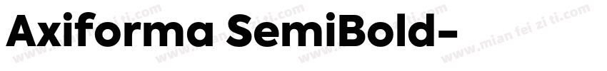 Axiforma SemiBold字体转换
